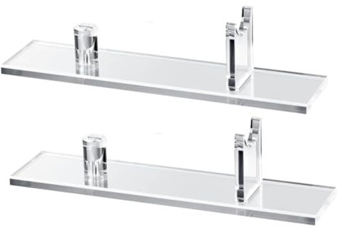 Sudemota 2 Stück Messerständer, Fester Messerständer, Acryl-Messeretui, Einzelner Messerhalter für Heimdekoration (Klare Basis)