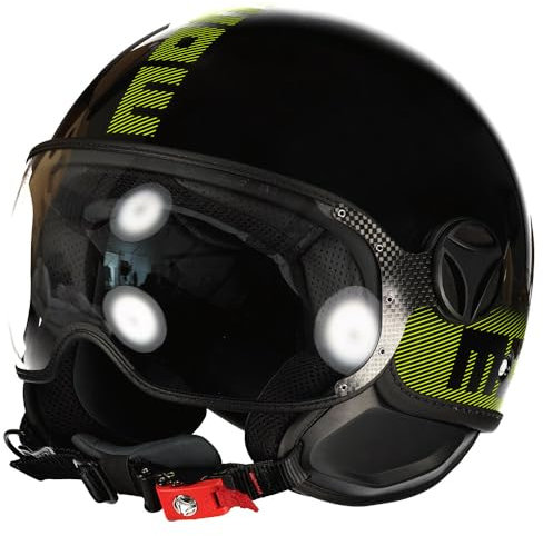 MOMODESIGN FGTR CLASSIC E2206 STRIPES MATT BLACK/YELLOW FLUO L