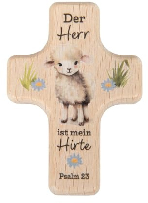 Handschmeichler aus Buchenholz mit Text: Der Herr ist mein Hirte