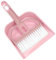 WLLHYF Mini Broom and Dustpan Set Portable Small Cleaning Broom and Dustpan Set for Home Hangable Whisk Broom Hand Dustpan Brush Set for Table Desk Key Board Office Daily Cleaning Necessity (Pink)
