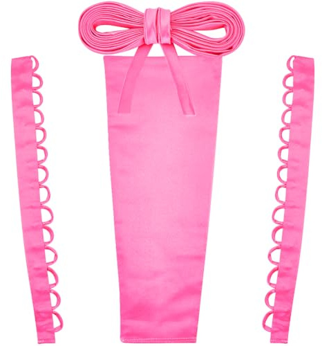 GORGECRAFT 4Pcs Satin Corset Back Kit Pink Cloth Lace Up Panel Extender Zipper Replacement Adjustable Ribbon Ties Dress Corsets for Prom Formal Wedding Dresses DIY Crafts Accessories