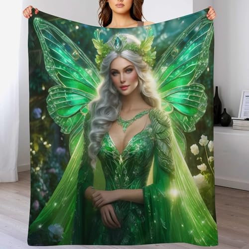 AAPZY schöne Elfe Kuscheldecke Couchdecke Decke Aus Flannel - Tagesdecke Wohndecken Für Sofa, Couch Oder Als Bettüberwurf - Waschbare Decke （140×180cm）