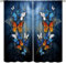 Vorhang, Kinderzimmer, 3D Blumentier Schmetterling 140X160 cm (B + H) Kindervorhänge Mit Ösen, Polyestervorhänge, Wärmeschutzvorhang, Blickdichter Vorhang Mit Ösen, Kindervorhänge Für Wohnz-166476780