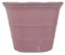 Gardenesque 40cm Recycled Plastic Outdoor Plant Pot, Frostproof and UV Resistant with Drainage Holes, Ribbed Design and Glaze Finish, Lightweight Recycled Plastic, H31 x W40 cm - Pink
