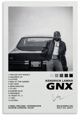 aizhimi Kendrick Poster Lamar Gnx Album, Musikposter für Zimmer, ästhetische Leinwand, Wandkunst, Schlafzimmerdekoration, 30 x 45 cm