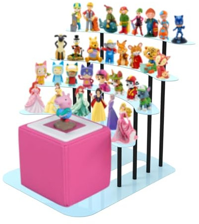 JYiuog Regal für Tonie, Metall Display ständer für Toniebox,Aufbewahrungsregal für 30–40 Figuren , kinderzimmer deko, Geschenke für Kinder(Blau)