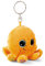 NICI Schlüsselanhänger GLUBSCHIS Oktopus Olly Polly 9cm - orange - Plüsch-Begleiter für Rucksack oder Tasche, Kuschel-Anhänger mit Metallring für Schlüsselbund & Schlüsselhalter | 61840