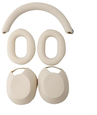 Set di cover in silicone per cuffie Sony WH1000XM5, protezione completa in un unico pacchetto, colore: bianco