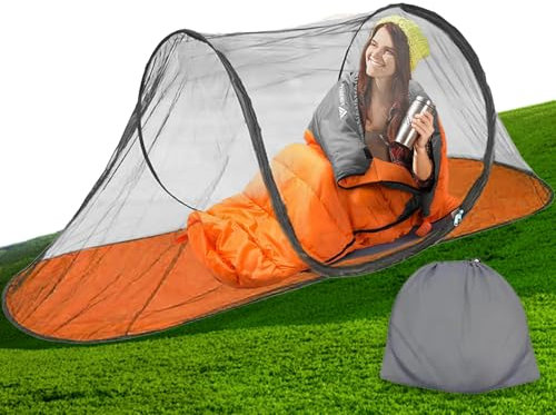 Schnell Faltbares Moskitonetz, 200x72x70cm Moskitonetz Pop Up Einzelbett, Faltbares Mos-kitonetz Reise, Ultraleichtes Pop-up Moski-tonetz, Leicht Installieren, Unten Wasserdicht, für Camping (B)