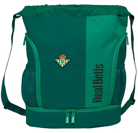 REAL BETIS BALOMPIÉ - Mochila Saco, Mochila, Ideal para Niños de Diferentes Edades, Cómoda y Versátil, Calidad y Resistencia, 34x15x43 cm
