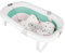 XANNI Faltbare Babybadewanne mit integriertem Thermometer, Babybadewanne mit Kissen, Baby-Badematte, tragbare Reisebadewanne für Babys und Kinder von 0 bis 24 Monaten, verfügt über Ablauflöcher