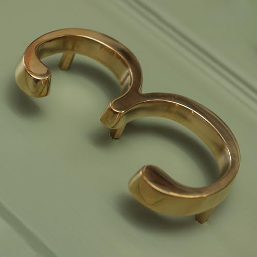 Polished Brass Floatinig House Number | 5 inch Modern Door Sign Numbers Signs Plaques | Street Home Address Numerals