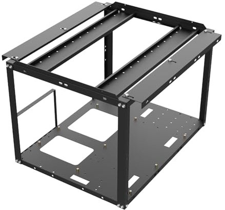 Bergbau -Rig -Rahmen - Stapelbare Testbank | Computer CASE Open | Stapelbare Testbank, Krypto -Mining -Rahmen Für ATX Motherboard, Luftstrom -optimierte Plattform, Currency Rig -Setup Für Ser