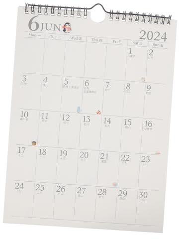 Tofficu Wandkalender Monatsplaner Mittlere mit Aufhängeloch Praktischer Kalender für Büro und Zuhause Feiertagsplaner Einfach zu Bedienen Langlebiges Design