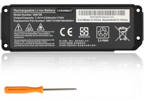 LUSONBAY 088796 Enceinte Bluetooth sans fil Batterie pour Bose Soundlink Mini 2 088789 088772 080841, 7,4 V, 2330 mAh/17 WH (soudure DIY requise)
