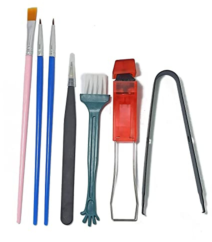 Kalttoy Switch Puller Lubrication Kit Mechanical Keyboard Keycaps Repair Lube Pens Tweezers Full Set for 7Pcs Switch Opener Optical Kit Metal Swithes Puller Tool for Mechanical Keyboard