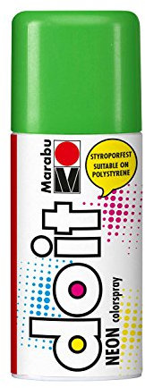 Marabu 21071006365 - Do it Neon grün, Colorspray auf Acrylbasis, brillante Tagesleuchtfarbe, volle Leuchtkraft auf hellen Untergründen, styroporfest, sehr schnell trocknend, wetterfest, 150 ml