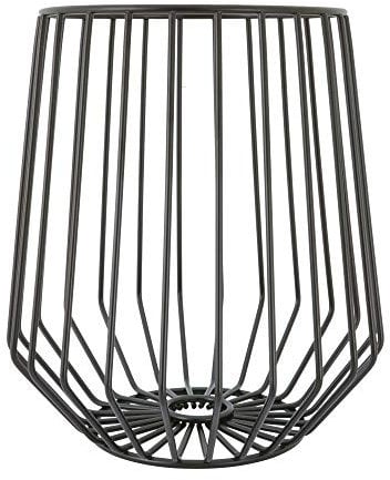 Point-Virgule Obstkorb aus Metall, skandinavische wohnungs deko drahtkorb, Schwarz, 23,5 x 25,5 cm