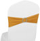 Elastic Stretch Spandex Chair Covers Sashes Bands With Buckle Bows For Wedding Home Party Suppliers Decorations (Gold, 50PCS)