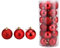 WAWJ 24PCS/Pack Weihnachtskugeln Christmas Tree Pendant Ornaments Baubles Weihnachtsbaum Dekoration Ball 4CM Plastic Gift for Xmas Holiday (Rot)