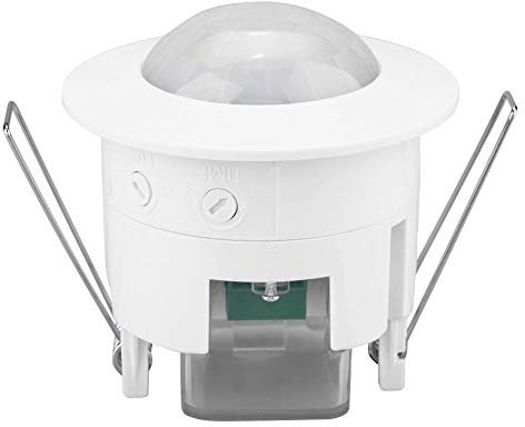 Ceiling Motion Detector Adjustable 360° PIR Ceiling Occupancy Motion Sensor Detector Infrared Lamp Light Bulb Switch for Ceiling Mount Corridor Garage Patio Toilet