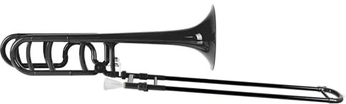 Classic Cantabile MardiBrass ABS Kunststoff Quart-Posaune - Bb/F-Stimmung - Fiberglas-Zug - 850g leicht - Bohrung: 13,9 mm - inkl. Mundstück und Gigbag - schwarz