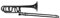 Classic Cantabile MardiBrass ABS Kunststoff Quart-Posaune - Bb/F-Stimmung - Fiberglas-Zug - 850g leicht - Bohrung: 13,9 mm - inkl. Mundstück und Gigbag - schwarz