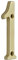 QCAA Traditional Heavy Solid Brass House Number 1, 4, Polished Brass Lacquered, 1 Pack