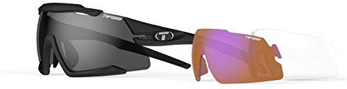 Tifosi Aethon Sport-Sonnenbrille, mattschwarz, ideal zum Radfahren (Rennrad, Kies, Mountainbike), Wandern und Laufen