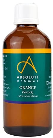 Absolute Aromas | Orange, Sweet Essential Oil - Pure, Natural, Undiluted, Cruelty Free and Vegan – for Aromatherapy, Diffusers, Oil Burners, Candle Making and DIY Beauty Recipes, 100ml