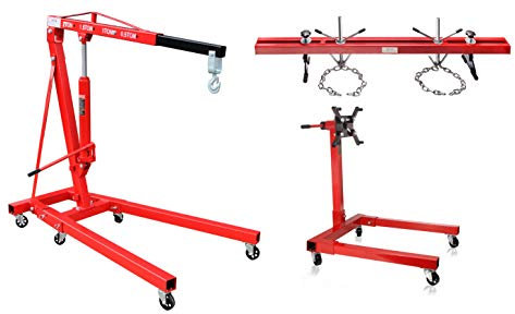 otgerlensker products Motorkran mit Haken + Motorbrücke Motorträger 500 kg + Motorhalter 567 kg
