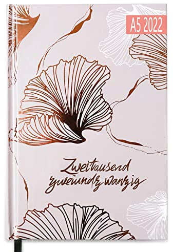 Kalender 2022 A5,Terminkalender und Wochenkalender zum Planen und Organisieren - Planer & Terminplaner,fester Einband, 21,6 x 15,4 cm
