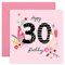 Central 23 - Süße Geburtstagskarte zum 30. Geburtstag für Frauen – Happy 30th Birthday – Süße Geburtstagskarte für sie – lustige Geburtstagskarte für Ihn – kommt mit niedlichen Aufklebern
