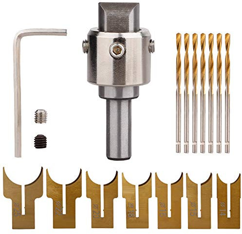 WYSRJ Wooden Bead Maker Beads Drill Bit Milling Cutter Set Wood Ring Drill Bit 14-25mm Carbide Router Bit Ball Blade Woodworking Tool Kit for DIY Making Jewelry