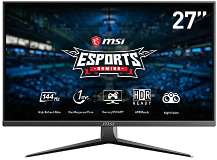 MSI Optix MAG273 - Monitor da gioco da 27, FHD (1920 x 1080), 144 Hz, 1 ms, AMD FreeSync, pannello IPS, colore: Nero