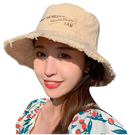 Casquette Femme Ete - Chapeau De Plage Doux Respirant Pare-Soleil D'éTé Sport Beach Cap Chapeaux De Seau Vintage Casquettes DéContracté Voyage Mode