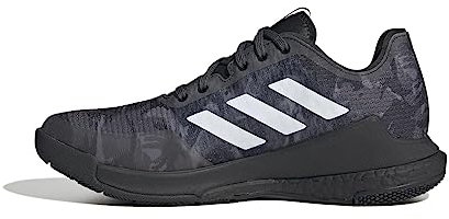 adidas Women's Crazyflight Sneaker, Black/White/Black, 6