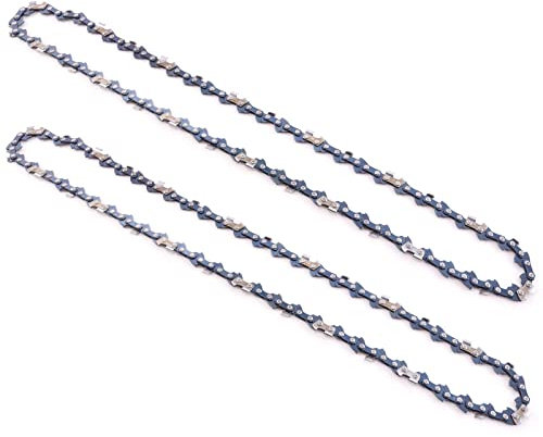 MAXMAN Catena per motoseghe Advance Cut passo 38 57 maglie di trasmissione 40,6 cm guida cromata ad angolo retto con catena a ingranaggi standard adatta per l'uso in casa, blu e argento
