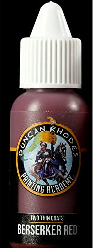 Duncan Rhodes Painting Academy Two Thin Coats Hobby Paints 15ml (Berserker Red)