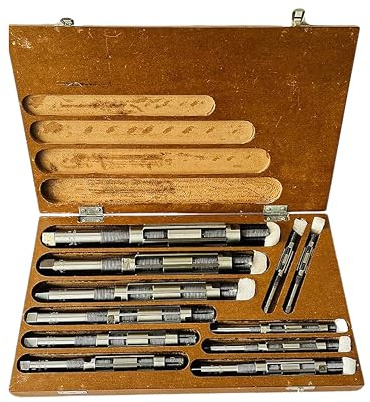 Rahish Tools Verstellbares Handreibahlenwerkzeug H4–H14 15/32–1-1/2 für präzise Lochbearbeitung mit 6 Klingen aus Kohlenstoffstahl Handreibahlen für Metall & Holz 11,90–38,10 mm