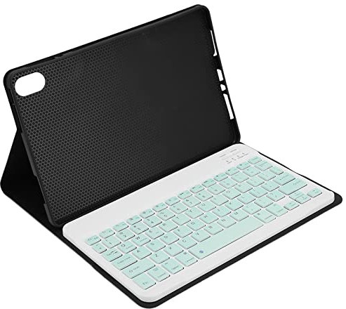 KOSDFOGE 11in Bluetooth Tablet Keyboard, Portable External Wireless Tablet Phone Computer Keyboard 44H with Protective Leather Case for OPPO Pad 11(Black)
