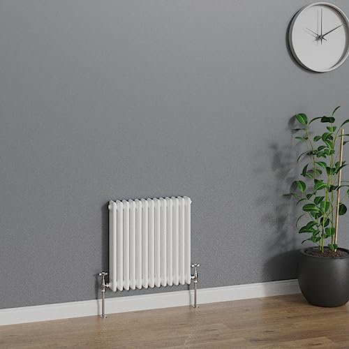 WarmeHaus Radiatore tradizionale bianco orizzontale tripla colonna ghisa radiatori riscaldamento centralizzato 600x607mm