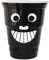 Horror-Shop Schwarzer Skelett Monster Becher mit Wackelaugen für Halloween