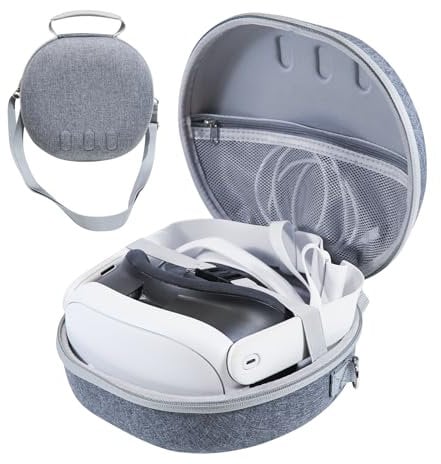EJGAME Hard Carrying Case Compatible with Meta Quest 3 Accessories VR Headset, Touch Controllers and Other Accessories, Ultra-Sleek Design for Travel and Home Storage