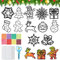 Bastelset Fensterbilder Weihnachten für Kinder, 12 Stück, Ideal Als Winterliche Wand-, Fenster- und Raumdekoration