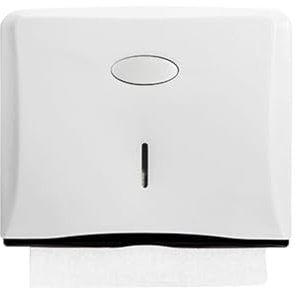 Papierhandtuchspender, kommerzieller Papierhandtuchspender, wandmontierter Taschentuchspender, Papierhandtuchspender, kompatibel mit V-Falz, C-Falz, abschließbar bis zu 200 Blatt (weiß)