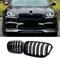 Haoyijiahui F10 F11 Kühlergrill Schwarz Glänzend Doppel-Lamellen, Front Nieren Grill für BMW 5 Serie F10 F11 M5 2010-2017 (For 5er F10 2010-2017)