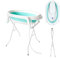 Babywanne mit Gestell | Blau Baby Badewanne mit Gestell | Faltbare Badewanne Baby Groß mit Einsatz für Baby 0-12 Jahre und Neue Mutter, Baby Wanne mit 30 Litern Volumen, Babywanne mit Ständer