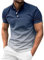 Polo Homme Manche Courte - Tee Shirt Tenue Année 50 - Bleu Marine, Blanc, XL, XXL