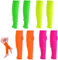 Uoimky Damen Bein Stulpen, 4 Paar 80er 90er Neon Beinwärmer Stulpen Gestrickte Legwarmers Strümpfe Stulpen Beinwärmer Aerobic Kostüme für Motto Party Fasching Karneval Faschingskostüm Accessoires